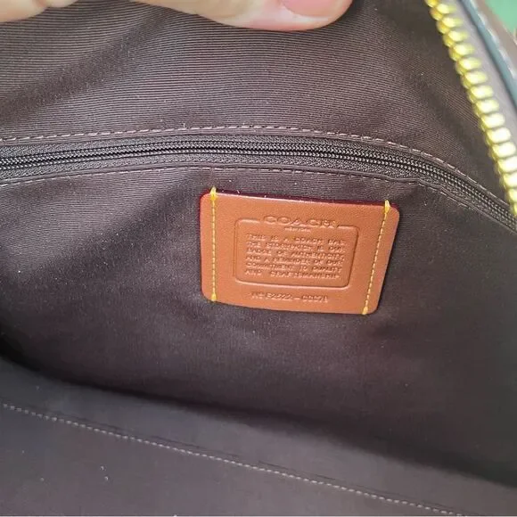 Coach Rowan Large Satchel Bag In Suede Purse - Picture 8 of 9